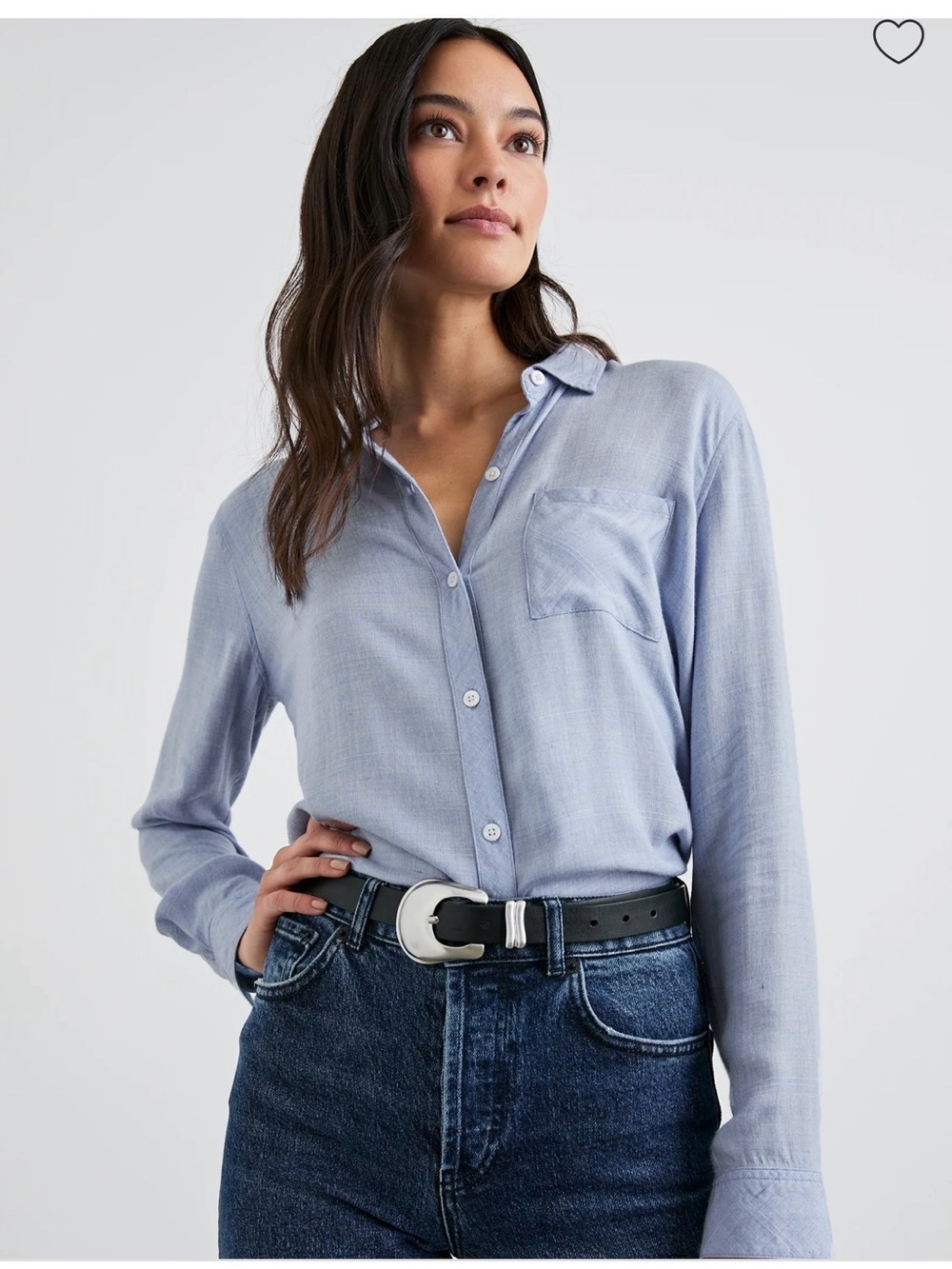 Rails Light Blue Button-Down Shirt ptp 21 length 29 $188 online now